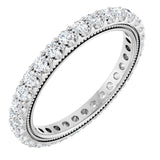 White Gold Diamond Eternity Band variant--14K-white-gold variant--Diamond-Lab variant--7 variant--Platinum variant--Diamond-Nat