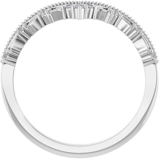 White Gold Caprese Diamond Band Side-view variant--14K-white-gold variant--Platinum