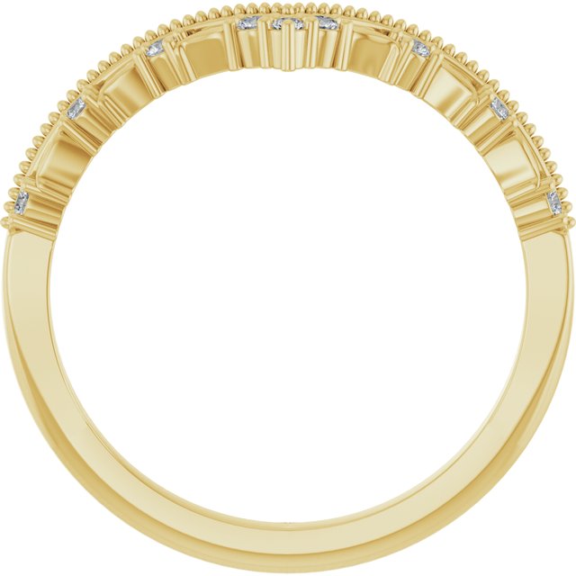 Yellow Gold Caprese Diamond Band Side-view variant--14K-yellow-gold