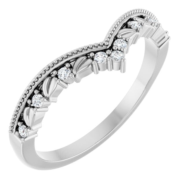 Caprese diamond band in platinum with .08CT natural diamonds variant--14K-white-gold variant--Platinum