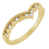 Caprese diamond band in 14K yellow gold with milgrain detail variant--14K-yellow-gold
