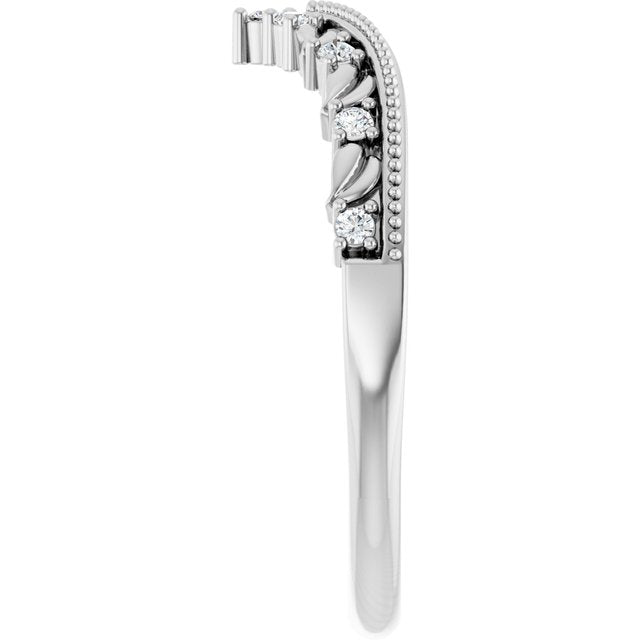 White Gold Caprese Diamond Band Side-view variant--14K-white-gold variant--Platinum