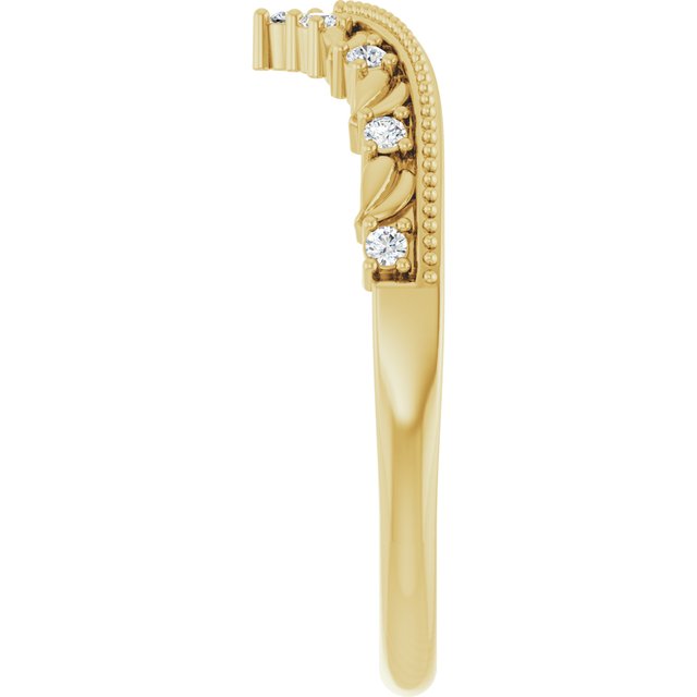 Yellow Gold Caprese Diamond Band Side-view variant--14K-yellow-gold