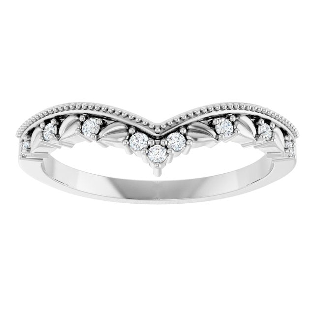 White Gold Caprese Diamond Contour Ring variant--14K-white-gold variant--Platinum