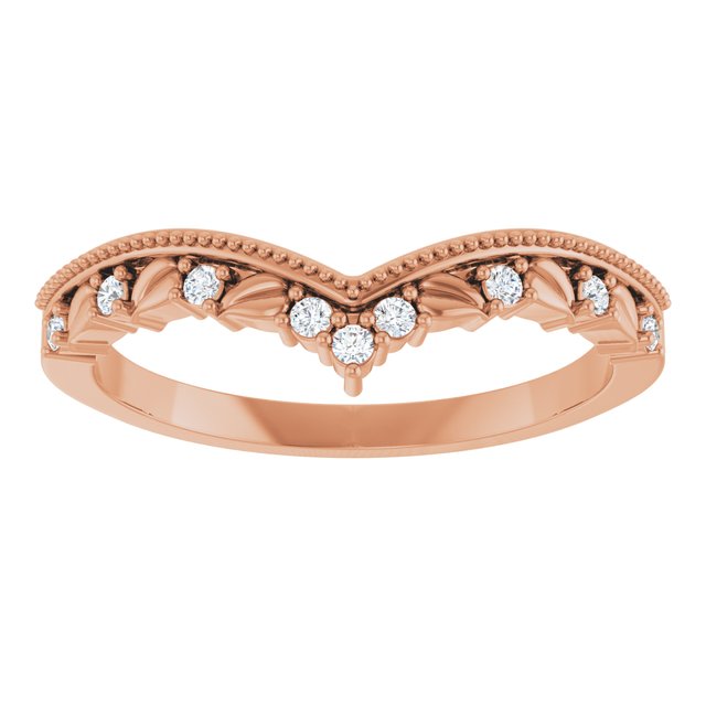 Rose Gold Caprese Diamond Contour Ring variant--14K-rose-gold