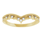 Yellow Gold Caprese Diamond Contour Ring variant--14K-yellow-gold