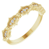 Yellow Gold Fluted Diamond Band variant--14K-yellow-gold