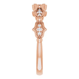 Fluted diamond band rose gold profile view showing proportions variant--14K-rose-gold