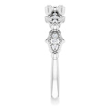 Fluted diamond band white gold profile showing band width and fluting variant--14K-white-gold variant--Platinum