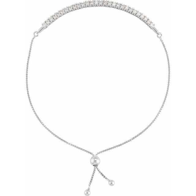 White gold diamond friendship bracelet white gold variant--14K-white-gold