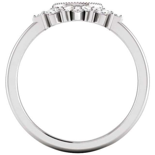 Side View of a Fan Diamond Contour Ring in White Gold variant--14K-white-gold