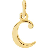 14K yellow gold Lowercase C Initial Charm variant--C variant--14K-yellow-gold