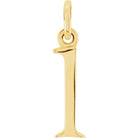 14K yellow gold Lowercase L Initial Charm
