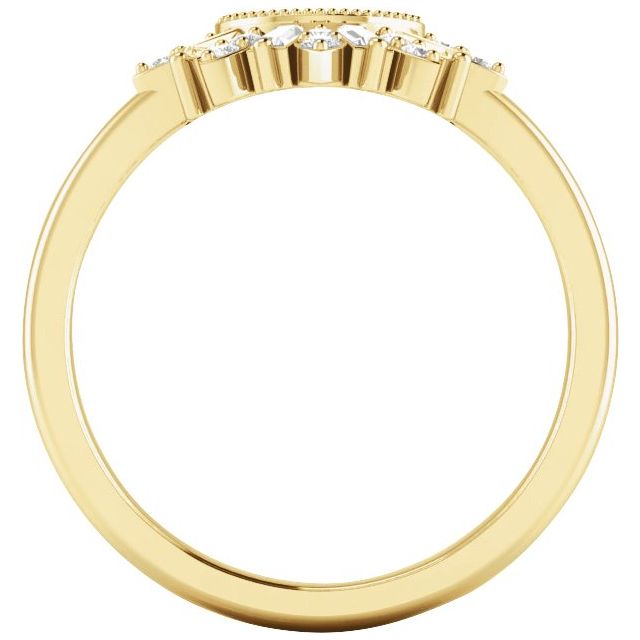 Side View of a Fan Diamond Contour Ring in 18K Yellow Gold variant--14K-yellow-gold variant--18K-yellow-gold