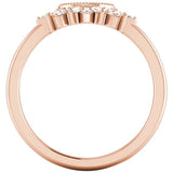 Side View of a Fan Diamond Contour Ring in Rose Gold variant--14K-rose-gold