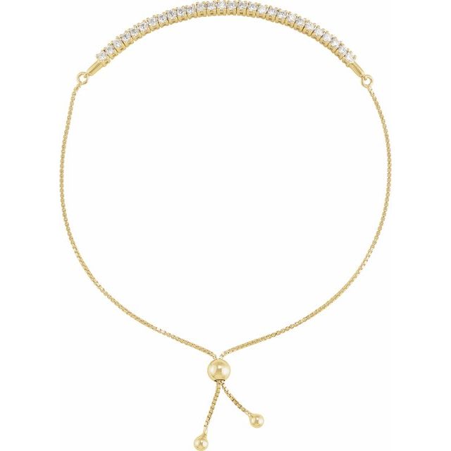 Minimal diamond bracelet in yellow gold yellow gold variant--14K-yellow-gold
