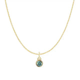 Handmade 14K rose gold-Alexandrite-Birthstone Charm Necklace makes a perfect birthstone gift variant--14K-yellow-gold variant--Alexandrite