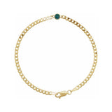 Alexandrite link bracelet in solid gold with 5mm ethically sourced stone variant--Alexandrite