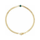 Alexandrite link bracelet in solid gold with 5mm ethically sourced stone
