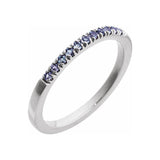 14K white gold stacking band featuring a petite alexandrite gemstone for daily elegance. variant--14K-white-gold