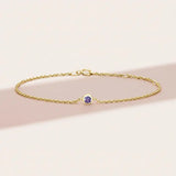 bezel set alexandrite bracelet in 14k gold variant--14K-yellow-gold variant--Alexandrite