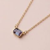 East West alexandrite necklace in 14K yellow gold variant--14K-yellow-gold variant--14K-white-gold variant--14K-rose-gold variant--Sterling-silver variant--Alexandrite