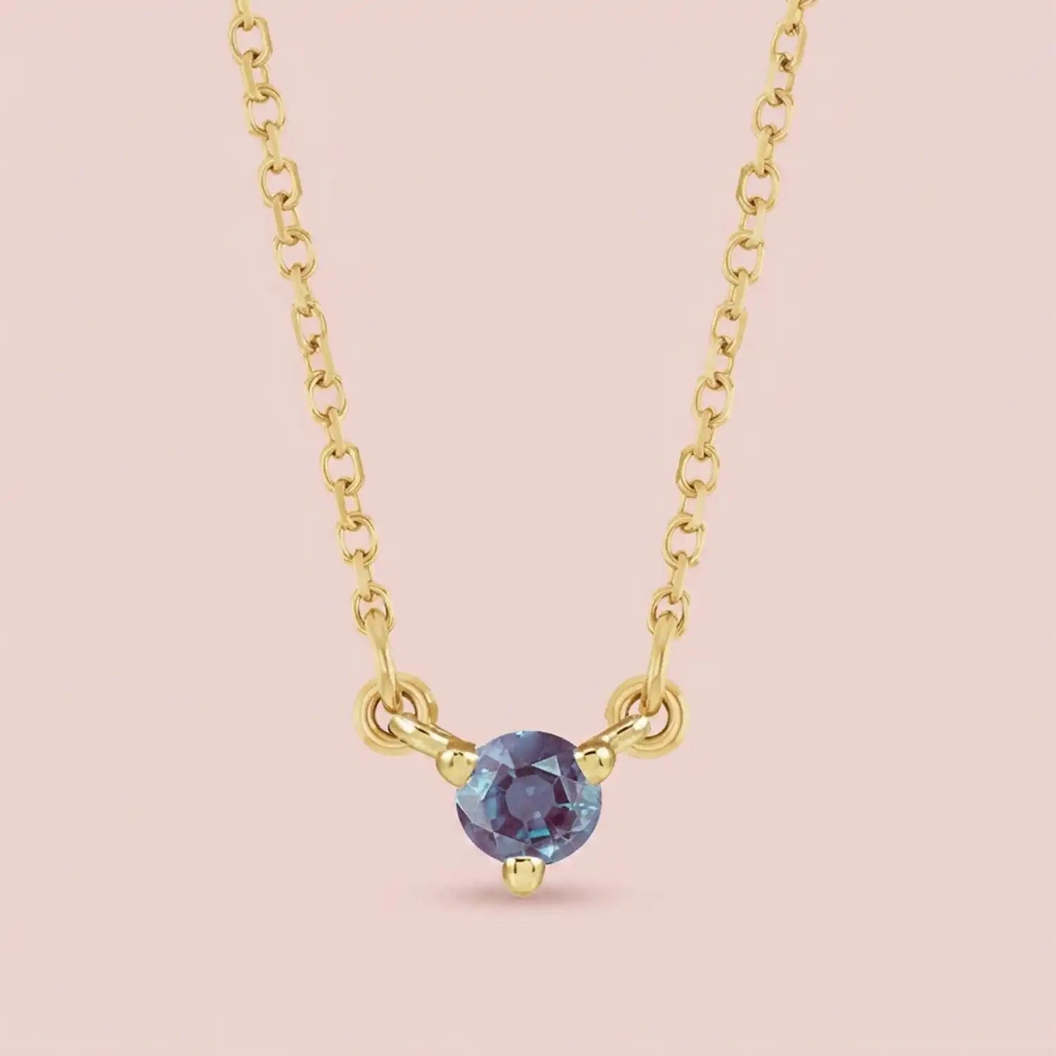 Mini alexandrite necklace in 14K gold variant--14K-rose-gold, variant--14K-yellow-gold, variant--14K-white-gold, variant--Sterling-silver