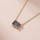 Gold Alexandrite necklace variant--14K-yellow-gold variant--14K-white-gold variant--14K-rose-gold variant--Sterling-silver
