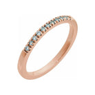 Aquamarine-Birthstone Stackable Band-14K rose gold