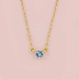 Mini aquamarine necklace in 14K gold variant--14K-rose-gold, variant--14K-yellow-gold, variant--14K-white-gold, variant--Sterling-silver