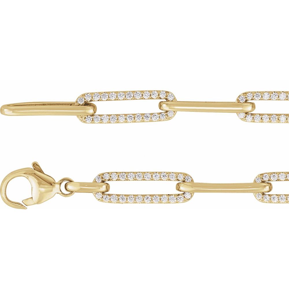 Minimal diamond link bracelet in yellow gold variant--14K-yellow-gold variant--Diamond-Lab variant--Diamond-Nat