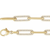 Minimal diamond link bracelet in yellow gold variant--14K-yellow-gold variant--Diamond-Lab variant--Diamond-Nat