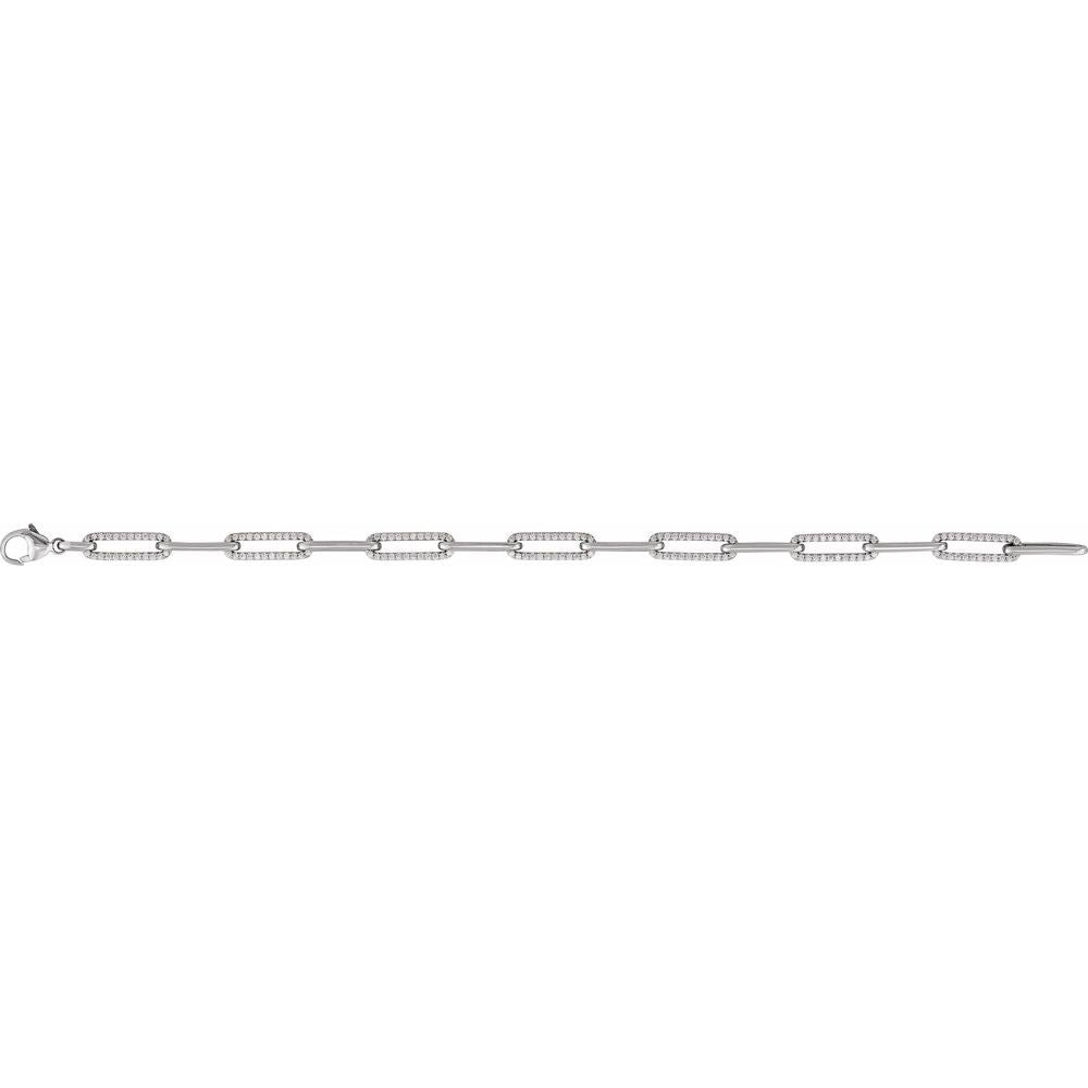 Diamond link bracelet in 14K white gold with natural diamonds variant--14K-white-gold variant--Diamond-Lab variant--Diamond-Nat