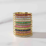 Birthstone bands - one for every month variant--14K-yellow-gold