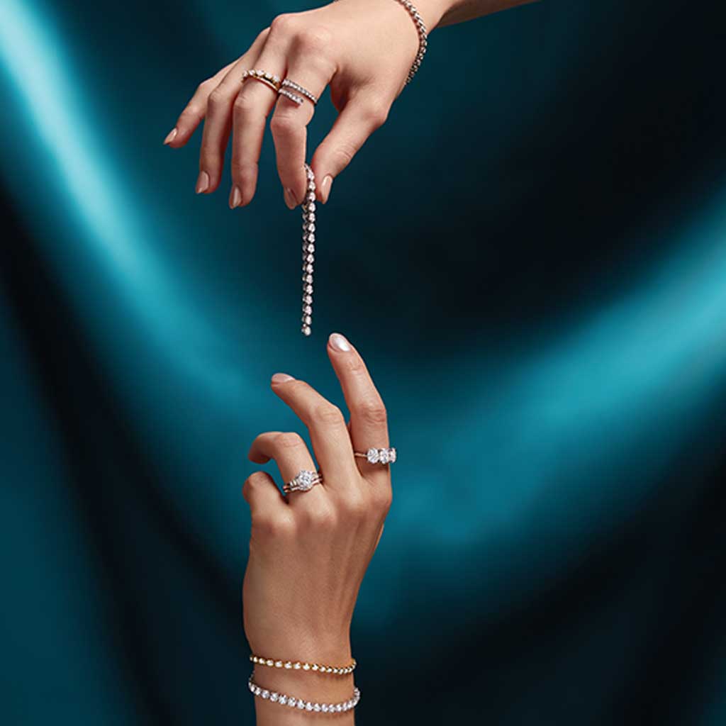 Minimal diamond tennis bracelet for everyday wear