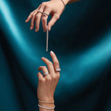 Minimal diamond tennis bracelet for everyday wear
