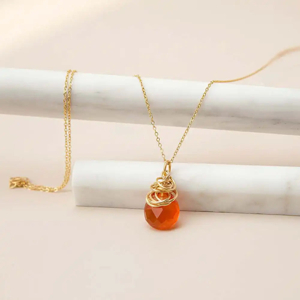 Carnelian Pendant Necklace