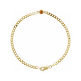 Citrine link bracelet in solid gold with 5mm ethically sourced stone variant--Citrine