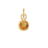Citrine birthstone charm in 14k yellow gold — golden yellow November birthstone charm. variant--Citrine variant--14K-yellow-gold
