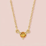 Mini citrine necklace in 14K gold variant--14K-rose-gold, variant--14K-yellow-gold, variant--14K-white-gold, variant--Sterling-silver
