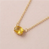 14K gold east-west citrine necklace for November birthstone variant--14K-rose-gold variant--14K-white-gold variant--14K-yellow-gold variant--Sterling-silver variant--Citrine