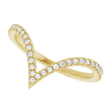 Deep V Diamond Ring in yellow gold yellow gold variant--14K-yellow-gold