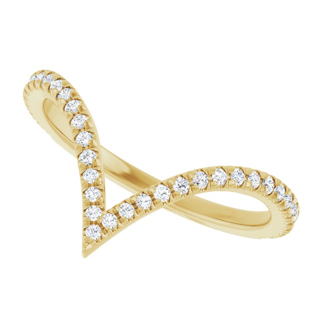 Deep V Diamond Ring in yellow gold yellow gold variant--14K-yellow-gold