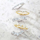 Editorial Shots of Diamond Bands Stacked