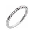 Diamond-Birthstone Stackable Band-14K white gold
