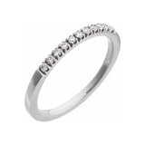 Minimalist lab-created diamond ring made from 14K white gold, ideal for stacking or solo wear. variant--14K-white-gold