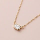 East West diamond necklace in 14K yellow gold variant--14K-yellow-gold variant--14K-white-gold variant--14K-rose-gold variant--Sterling-silver variant--Diamond