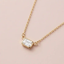East West diamond necklace in 14K yellow gold variant--14K-yellow-gold variant--14K-white-gold variant--14K-rose-gold variant--Sterling-silver variant--Diamond