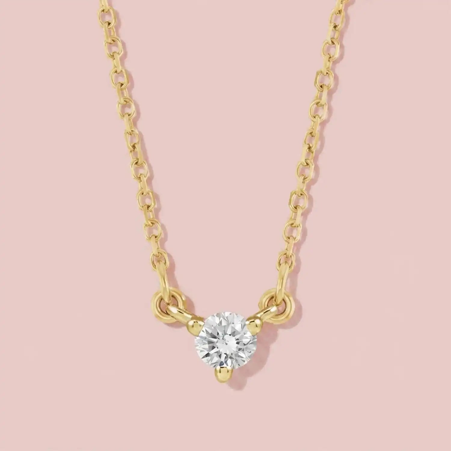 Mini diamond necklace in 14K gold variant--14K-rose-gold, variant--14K-yellow-gold, variant--14K-white-gold, variant--Sterling-silver