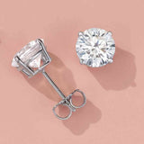 lab grown diamond stud earrings classic basket setting